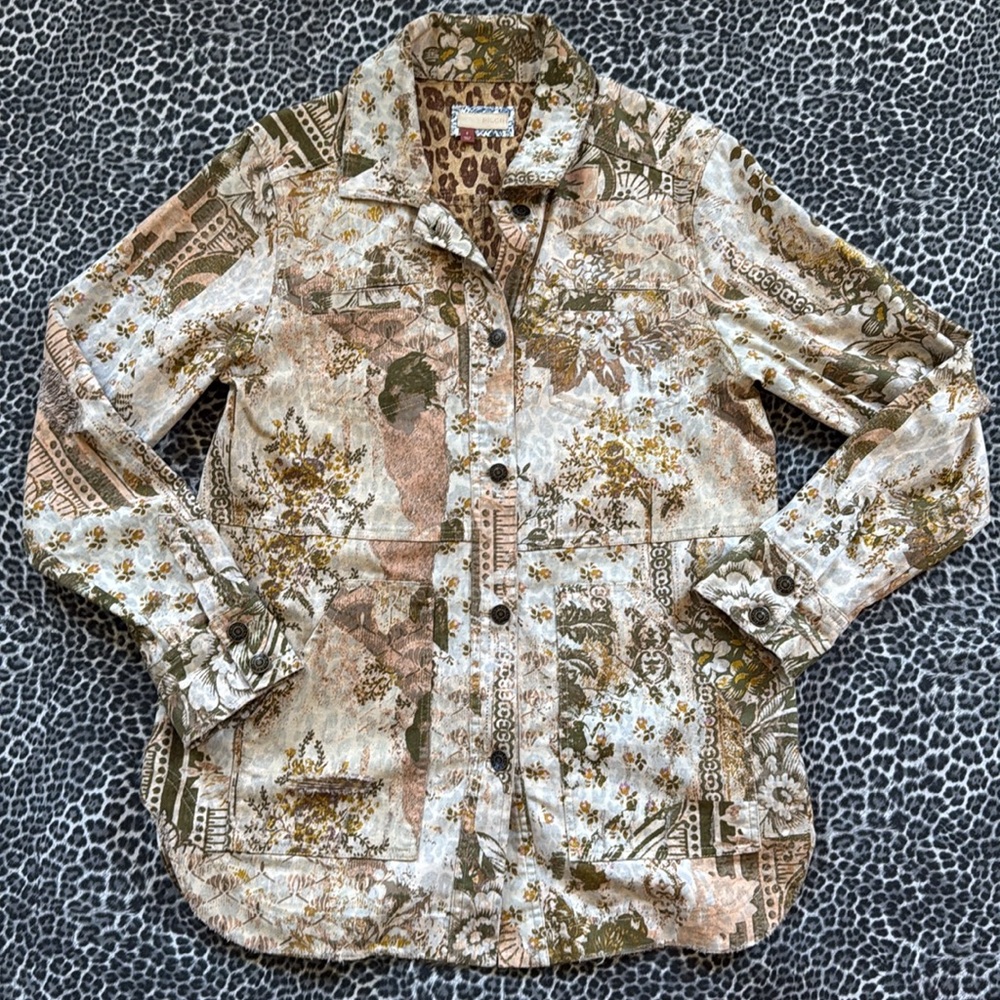 Anthropologie Pilcro Fielder Denim Jacket Shacket Long Sleeve Boxy Button Down S - Picture 16 of 16